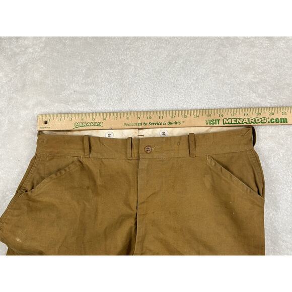 Vintage American Field 1950s Canvas Hunting Sport Pants Size 36x29 Talon Zipper - Picture 5 of 8